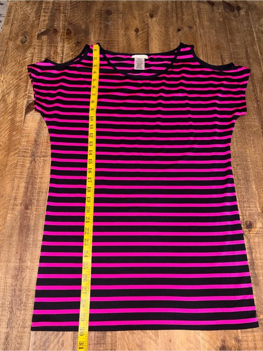 Michael Kors Open Shoulder Striped Shift Dress